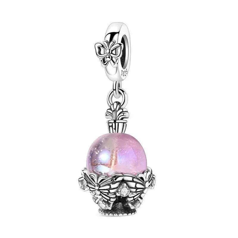 Berloque Crystal Rosa